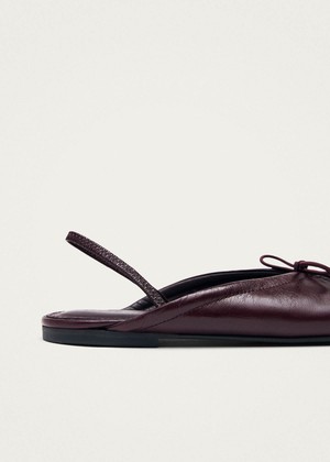 Oli Rift Burgundy Leather Ballet Flats from Alohas
