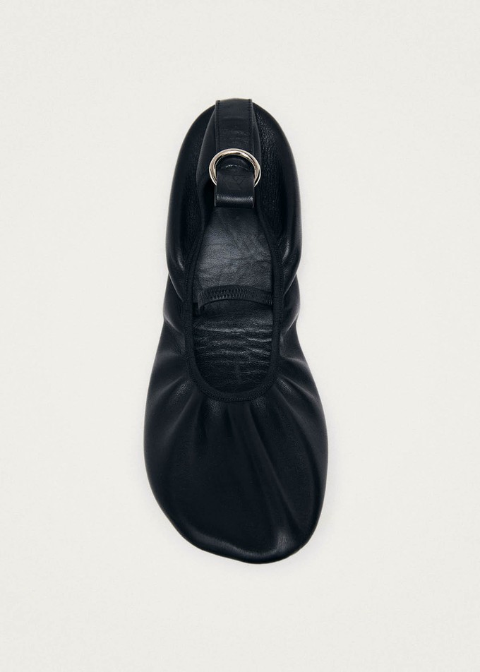 Naira Barefoot Black Leather Ballet Flats from Alohas