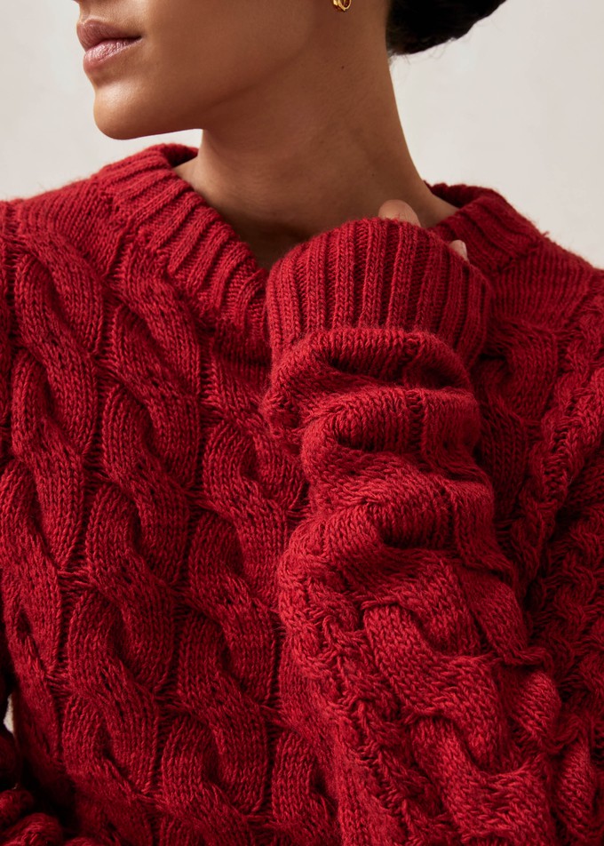 Blossom Red Tricot Sweater from Alohas