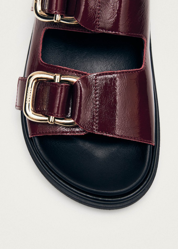 Harper Onix Burgundy Leather Sandals from Alohas