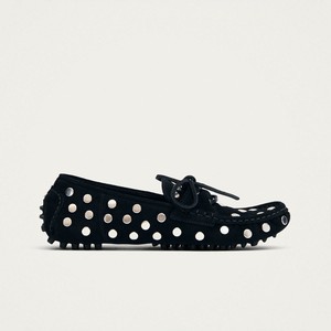 Calum Suede Black Leather Loafers from Alohas