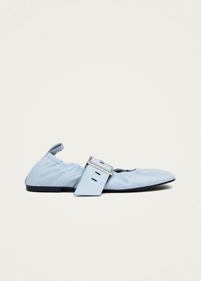 Sarea Blue Leather Ballet Flats from Alohas
