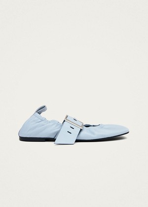 Sarea Blue Leather Ballet Flats from Alohas