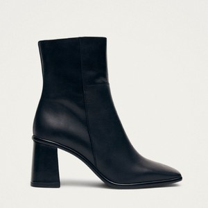 West Vintage Total Black Leather Ankle Boots from Alohas