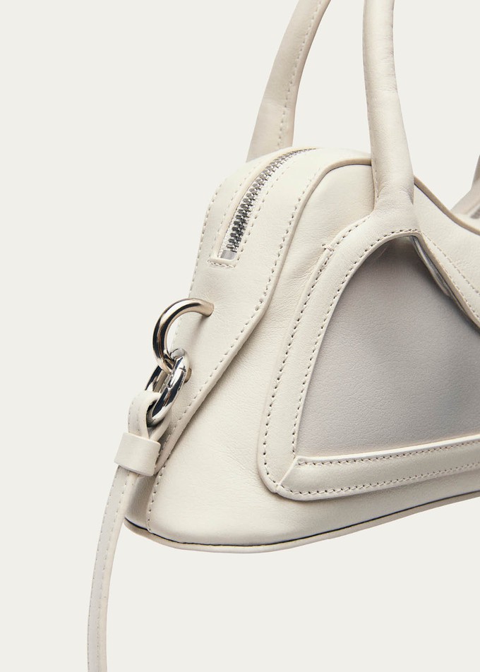 Hilma Mini Vinyl White Leather Bag from Alohas