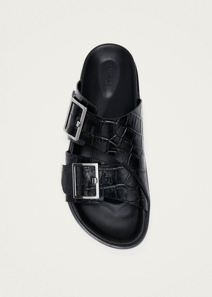 Alba Alli Black Leather Sandals from Alohas