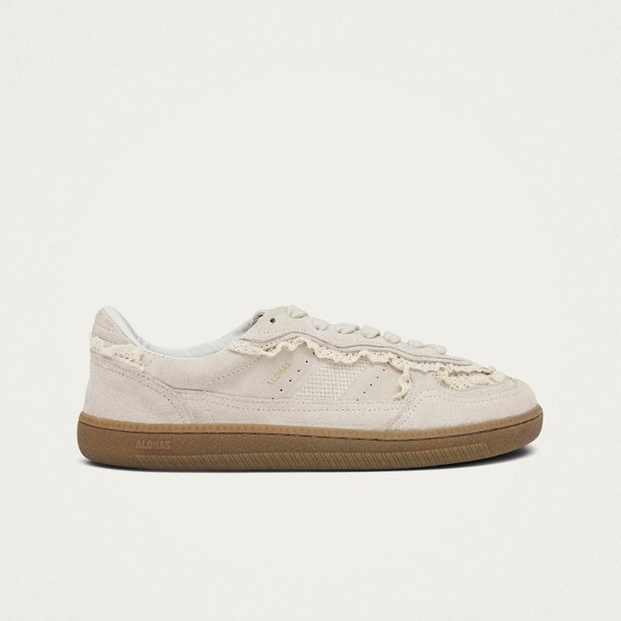 Tb.00 Barefoot Crochet Cream Leather Sneakers from Alohas
