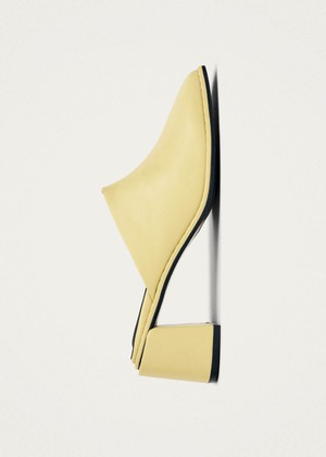 Lex Butter Yellow Leather Mules from Alohas