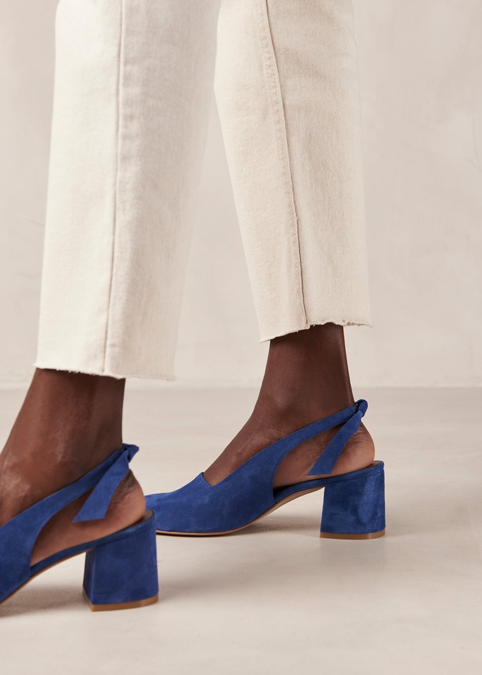Charlotte Blue Leather Pumps from Alohas