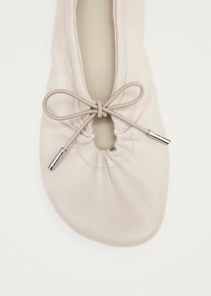 Rosalind Barefoot Cream Leather Ballet Flats from Alohas