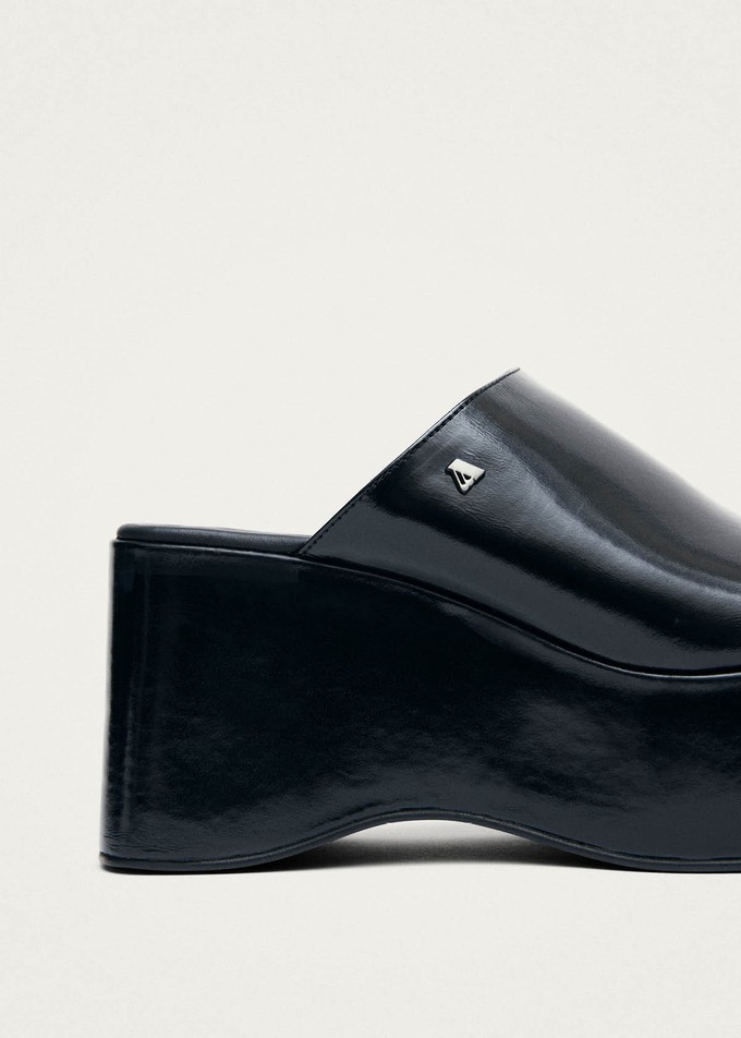 Vale Patent Black Leather Sandals from Alohas