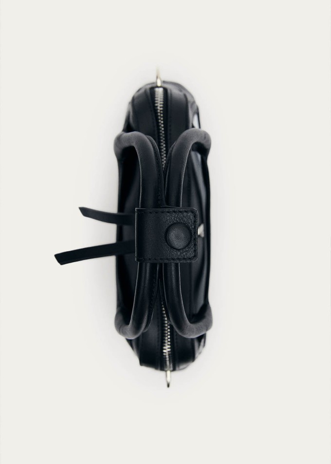 Hilma Mini Vinyl Black Leather Bag from Alohas