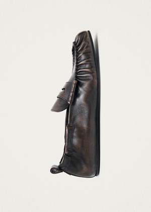 Sage Vintage Effect Brown Leather Loafers from Alohas