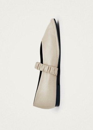Lautan Cream Leather Ballet Flats from Alohas
