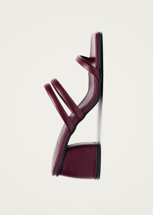 Indiana Bare Burgundy Leather Sandals from Alohas