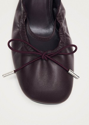 Marly Burgundy Leather Pumps from Alohas