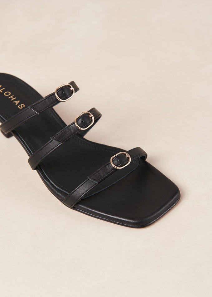 Artefact Black Leather Sandals from Alohas