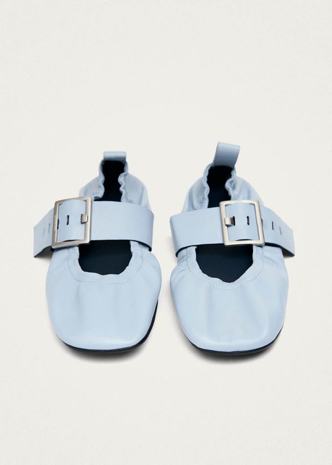 Sarea Blue Leather Ballet Flats from Alohas