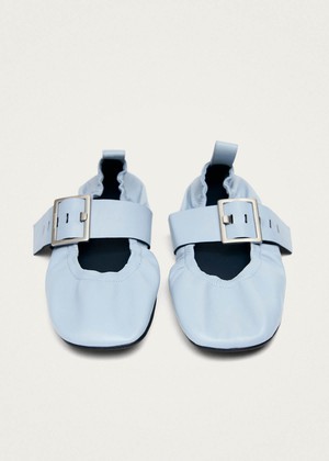 Sarea Blue Leather Ballet Flats from Alohas