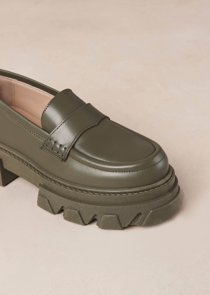 Trailblazer Green Leather Loafers from Alohas