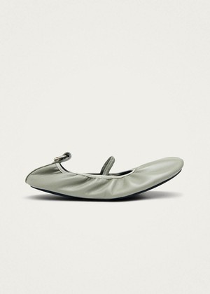 Naira Barefoot Green Leather Ballet Flats from Alohas