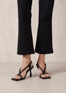 Sheila Black Leather Sandals from Alohas
