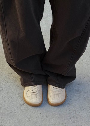 Tb.00 Barefoot Cream Leather Sneakers from Alohas