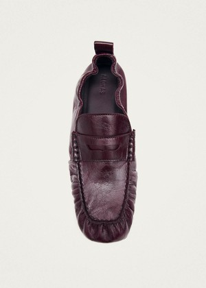 Sage Burgundy Leather Loafers from Alohas