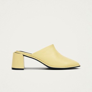 Lex Butter Yellow Leather Mules from Alohas