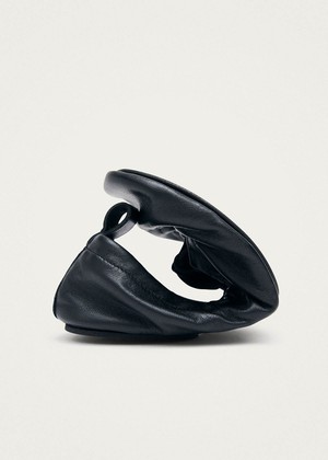 Rosalind Barefoot Black Leather Ballet Flats from Alohas