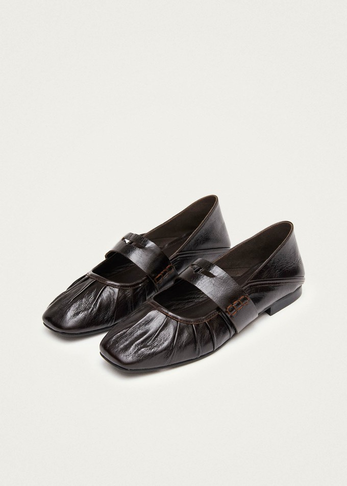 Bargo Brown Leather Ballet Flats from Alohas