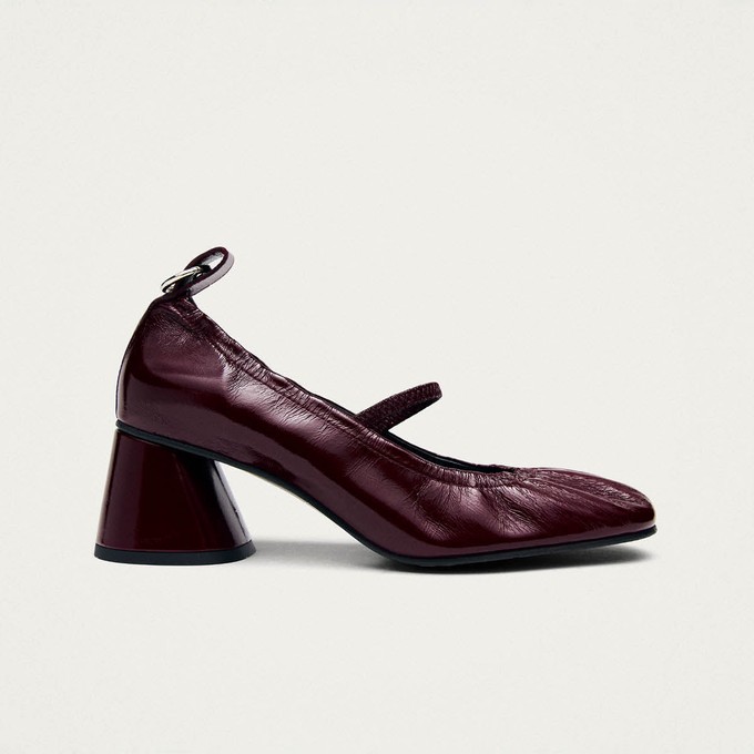 Rhiane Patent Burgundy Leather Pumps from Alohas