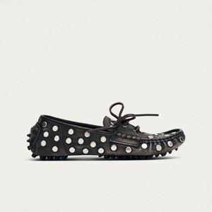 Calum Vintage Effect Brown Leather Loafers from Alohas