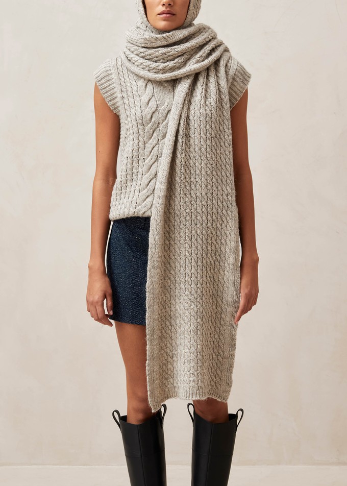 Kylie Gray Tricot Scarf from Alohas