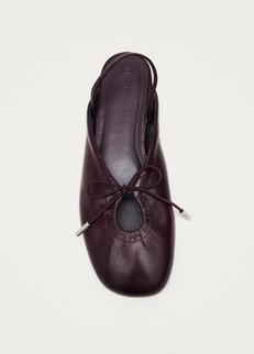 Oli Rift Burgundy Leather Ballet Flats via Alohas