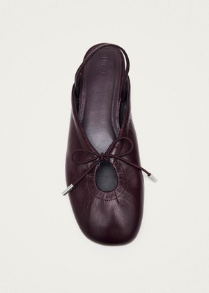 Oli Rift Burgundy Leather Ballet Flats from Alohas