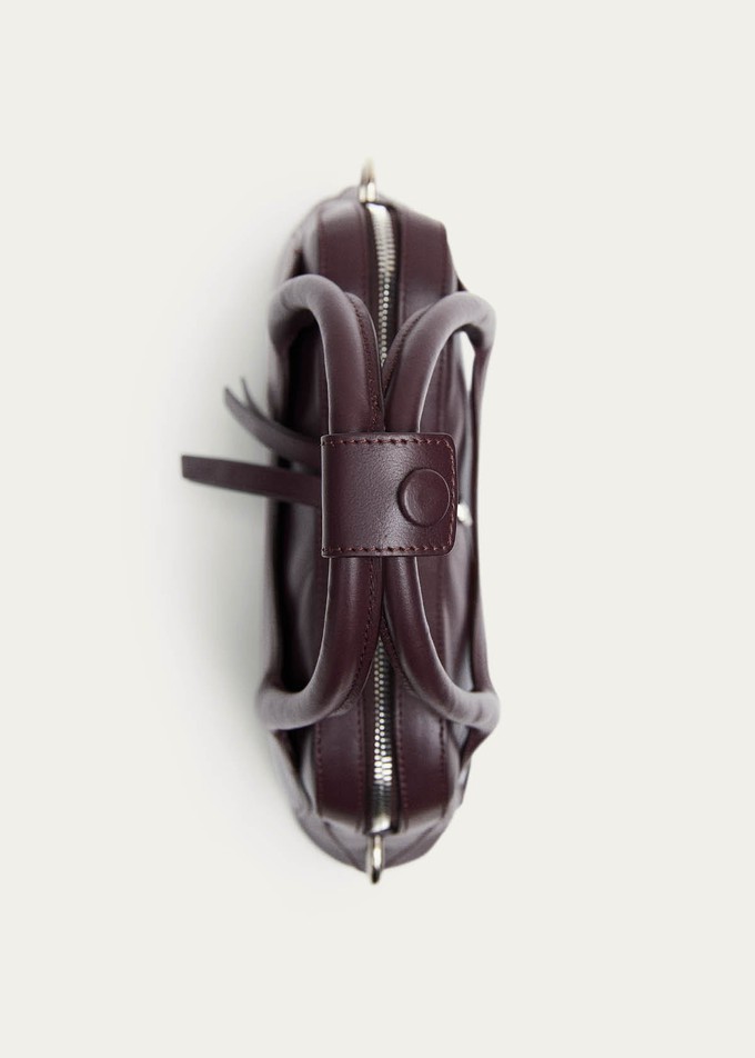 Hilma Mini Vinyl Burgundy Leather Bag from Alohas