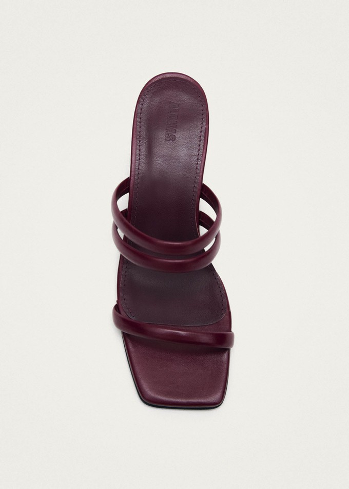 Indiana Bare Burgundy Leather Sandals from Alohas