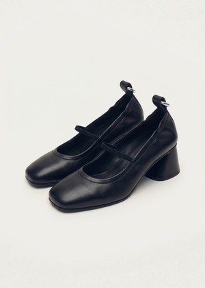 Rhiane Black Leather Pumps from Alohas