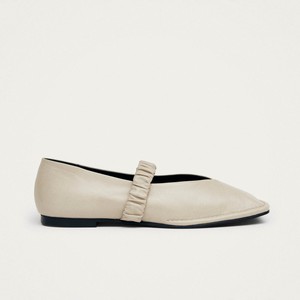 Lautan Cream Leather Ballet Flats from Alohas