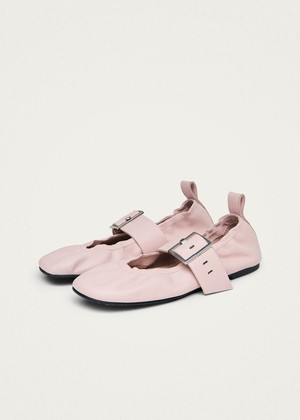 Sarea Pink Leather Ballet Flats from Alohas