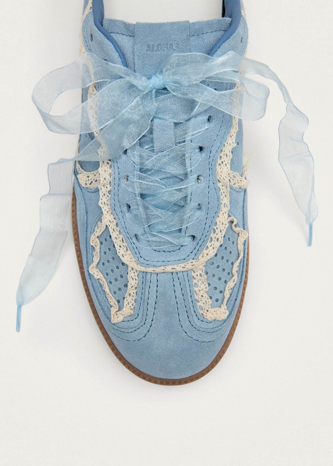 Tb.490 Crochet Blue Leather Sneakers from Alohas
