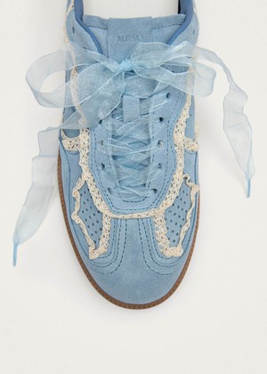 Tb.490 Crochet Blue Leather Sneakers from Alohas