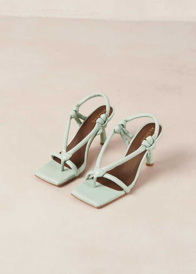 Sheila Lush Green Leather Sandals from Alohas
