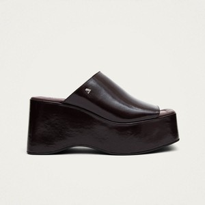 Vale Patent Brown Leather Sandals from Alohas