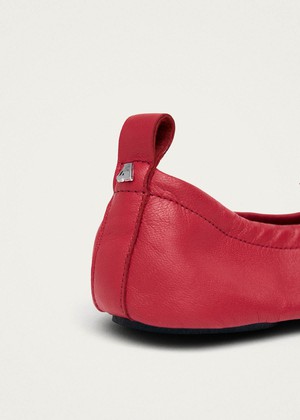 Rosalind Barefoot Red Leather Ballet Flats from Alohas