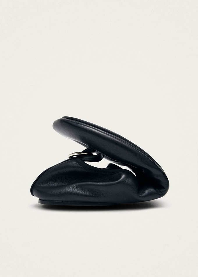 Naira Barefoot Black Leather Ballet Flats from Alohas