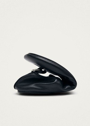 Naira Barefoot Black Leather Ballet Flats from Alohas