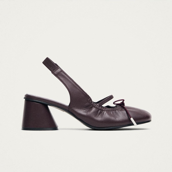 Marly Burgundy Leather Pumps from Alohas