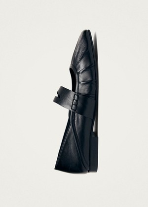 Bargo Black Leather Ballet Flats from Alohas